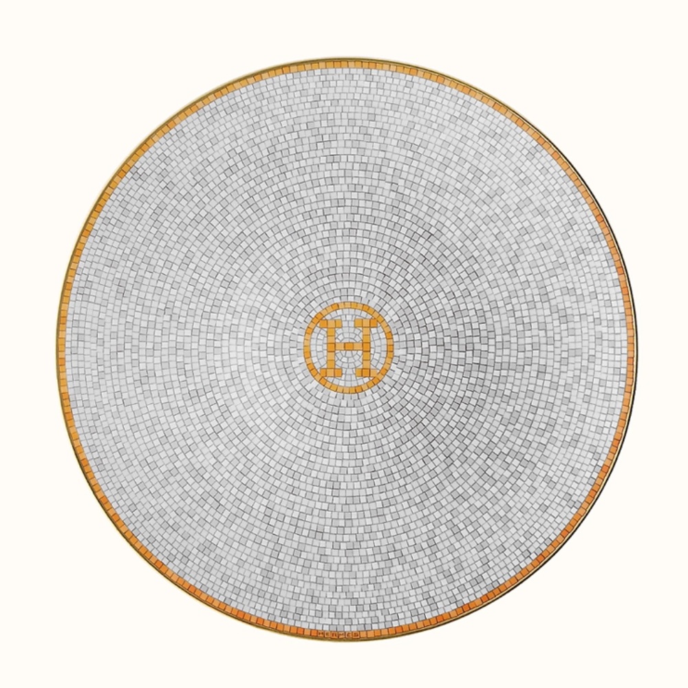 HERMES Mosaique au 24 gold bread and butter plate